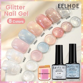 EELHOE 【quà tặng】LILY'CUTE Sơn móng tay nhũ mới Quicksand Sơn móng tay nhũ bóng mịn Starlight Density