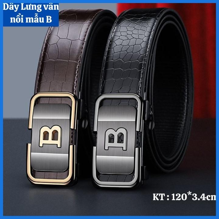 Dây lưng thời trang nam phong cách hiện đại, dây nịt da nam da thật phù hợp với trang phục thường ngày OLL335