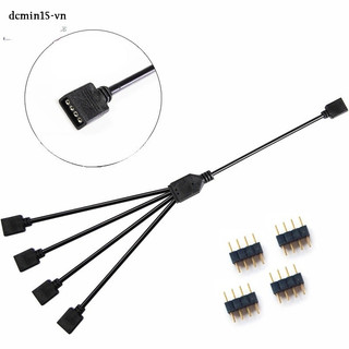 Cáp Chia Cổng 12v 4pin 5v 3 pin 1 Sang 4 / 3 / 2 argb Kèm pin Cho Bảng Chính Tự Làm