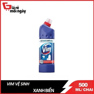 Vim vệ sinh xanh biển chai 500ml
