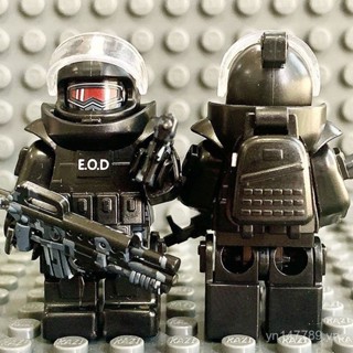  Tương thích với các khối xây dựng Lego Các nhân vật nhỏ Lực lượng đặc biệt Quân đội Black Panther SWAT Chariot Giáo dục nặng 