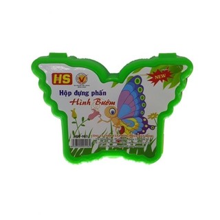 Hộp đựng phấn hình bướm - vpp hán minh - xanh lá - hđp-03