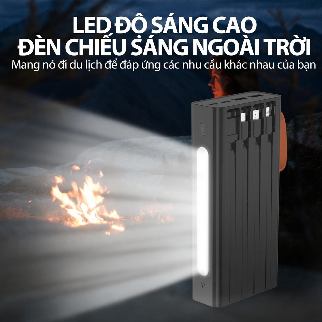GOOJODOQ Mini Sạc dự phòng 2024 Sạc nhanh 22,5w, Màn hình hiển thị pin 20000 mah, đèn pin độ sáng cao Phụ kiện sạc pin | BigBuy360 - bigbuy360.vn