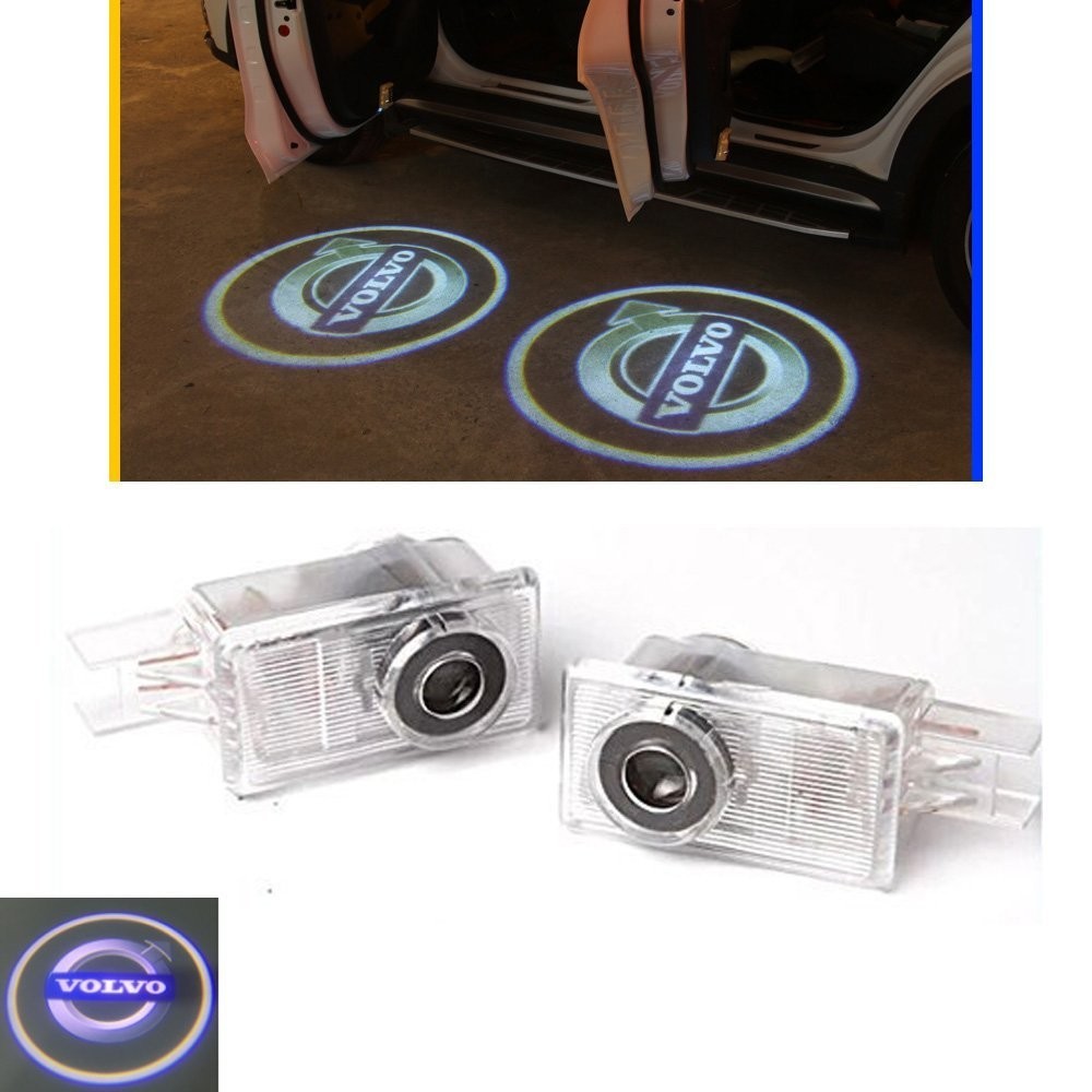 2 Chiếc LED Cửa Xe Ô Tô Đèn Laser Máy Chiếu Chào Mừng Lịch Sự Bóng Logo Bóng Đèn Cho Volvo S80 S60 S