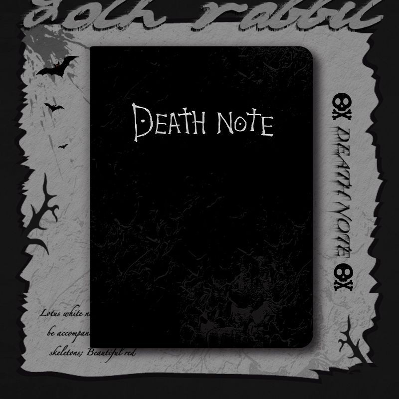 Ốp bảo vệ iPad thế hệ thứ 10 Air4 Air5 Air6 10.5 inch Retro Cá tính Death Note có khe cắm bút Gen7 / 8 / 9 Chất liệu lụa Mini4 5 Flip Cover Vỏ máy tính bảng chống rơi