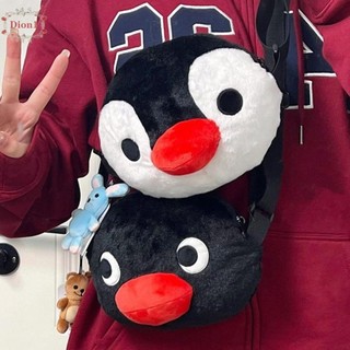 Túi đeo chéo DION1 Pingu, Túi chim cánh cụt sang trọng hoạt hình dễ thương, Túi đeo vai chim cánh cụt hình động vật sáng tạo Kawaii thời trang ngoài trời