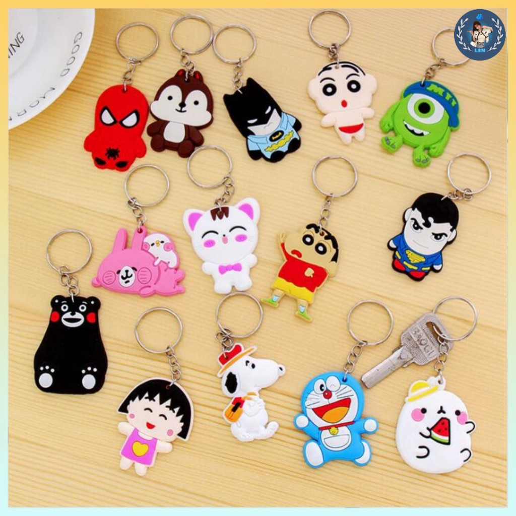 💥[PK01] Một MÓC KHÓA nhựa dẻo hoạt hình dễ thương nhiều mẫu mã may mắn - L2M