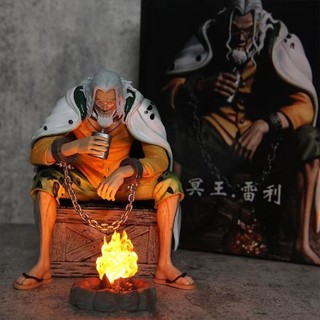  One Piece BT tư thế ngồi Lei Li gửi lửa có thể phát sáng Đội Trưởng Lei Li đóng hộp đồ trang trí bằng tay tượng Quà Tặng cậu bé