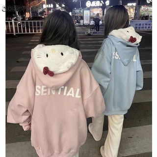 SOERVIMY Áo Khoác hoodie áo khoác nữ zip hoodie High-quality chic Phong cách WWY23B04CR 31Z240801