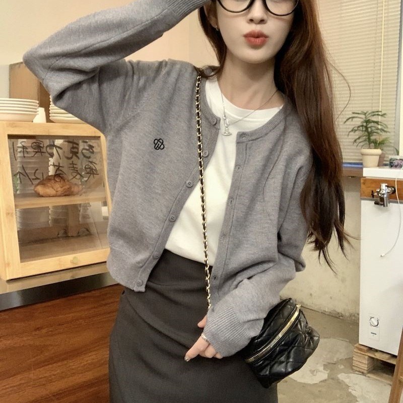 YAYUAN Áo khoác len nữ tay dài