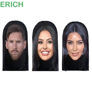 Mặt nạ liền mạch ERICH 3D, Khăn quàng cổ in hình mặt ngộ nghĩnh Mặt nạ in 3D, Hip Hop Ice Silk Người nổi tiếng Bụi Ice Silk Head Mask Unisex