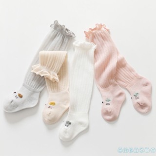 Cht-baby Tất Cho Bé Gái Và Bé Trai Hoạt Hình Thêu Chống Muỗi Đùi Cao Tất Lưới Mùa Hè Mỏng Vớ