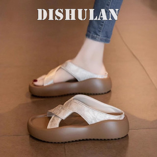 DISHULAN  dép sandal nữ Chống Trượt Đẹp đẽ Mềm mại Phong cách đơn giản Hiện đại Độc đáo Cá tính FDL24801SP 32Z240806