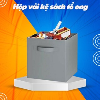  Hộp vải kệ sách tổ ong kích thước chuẩn với từng ô trên kệ 