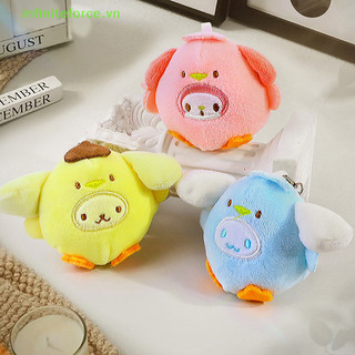 [Invn] 1 Móc Khóa Búp Bê Sang Trọng Sanrio Móc Khóa Giai Điệu Cinnamoroll Túi Mặt Dây Chuyền Đồ Chơi Trẻ Em Ba Lô Trang Trí Quà Tặng Bé Gái [VN]