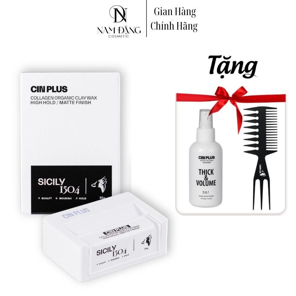 Sáp vuốt tóc SICILY CINPLUS Clay Wax 85g - Sản phẩm tạo kiểu tóc mờ độ giữ nếp cao phù hợp với nhiều loại tóc