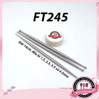 FT245 BỘ 3 CÂY KIM LOẠI ĐẦU BI TRÒN SIZE NHỎ
