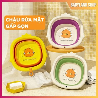 Chậu rửa mặt gấp gọn cho bé - Chậu nhựa gấp gọn hình ô tô