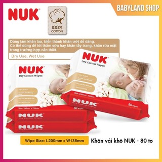 [Chính Hãng] Khăn vải khô đa năng NUK cho bé (80c)