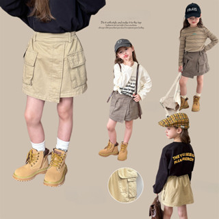 Váy bé gái Váy bỏ túi màu trơn cho bé Váy thời trang trẻ em Quần áo bé gái phong cách Hàn Quốc