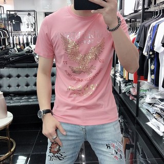 Áo Nam Hot Diamond Eagle CAR Thoáng Khí Cotton Mỏng DIA Nam Tay Ngắn Top