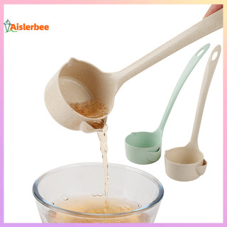 Aislerbee Lọc Dầu Thìa Có Lỗ Treo Tay Cầm Dài Vòi Thoát Nước Có Thể Tái Sử Dụng Đa Năng Dụng Cụ Nhà Bếp Nhựa Tách Dầu Canh Thìa Lọc Đồ Dùng Nhà Bếp