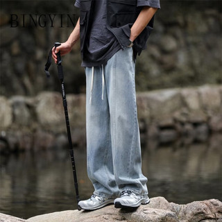 BINGYIN quần ống rộng quần jean nam 2024 NEW STYLE MNK2490J6W 37Z240908