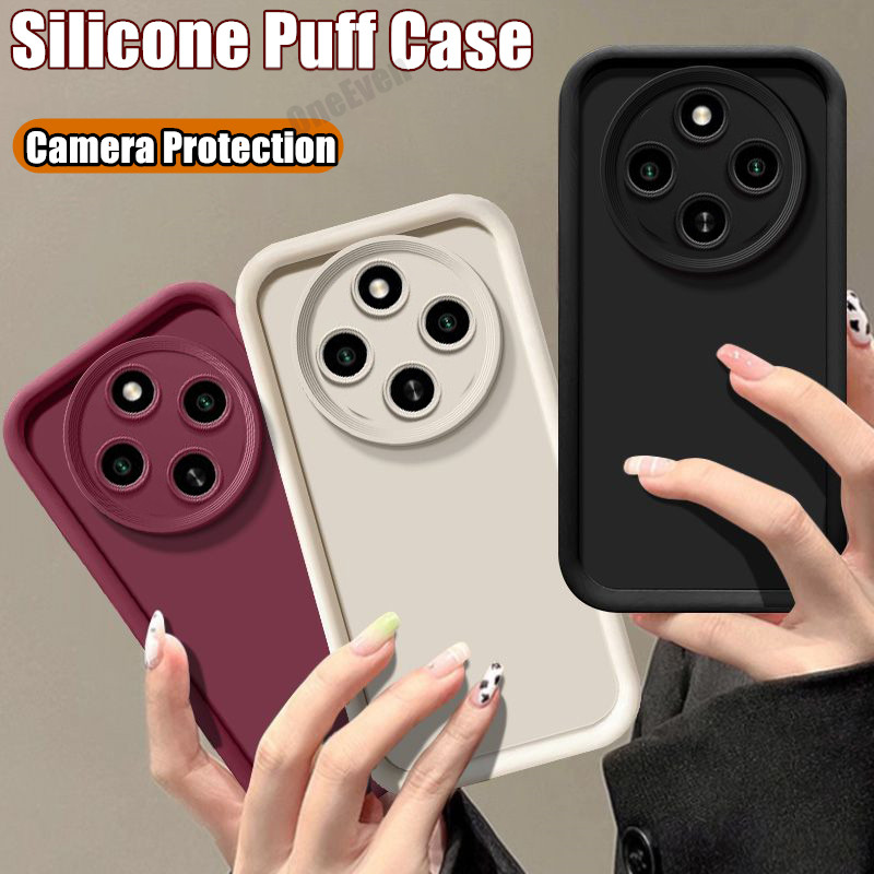 Dành Cho Xiaomi Redmi 14C Micro-matte Chống Vân Tay Silicon Mềm Step Cover Vỏ Bảo Vệ Camera