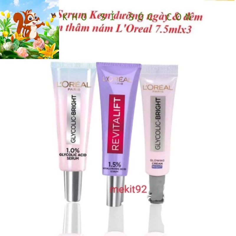 Serum siêu cấp ẩm Loreal - serum Loreal dưỡng sáng mờ thâm - kem Loreal dưỡng sáng mờ thâm ban đêm s