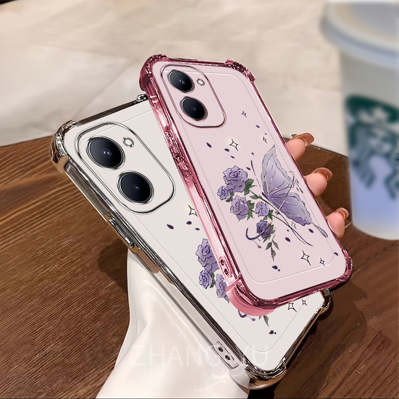 Ốp lưng VIVO Y18 Y03 Y03T Y18S Y18E Y28S 5G V2332 Y36T Vỏ điện thoại Silicon Bảo vệ bốn góc CHD