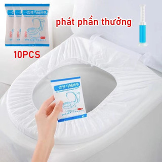 50 chiếc - Vỏ nhựa dùng một lần cho miếng đệm toilet - Phân hủy sinh học - Di động, vô trùng, không thấm nước