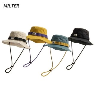 Milter Mũ ngư dân, Màu sắc tương phản Mũ cắm trại thoáng khí, Chống nắng dễ thương Vintage Vành lớn Mũ leo núi Nữ