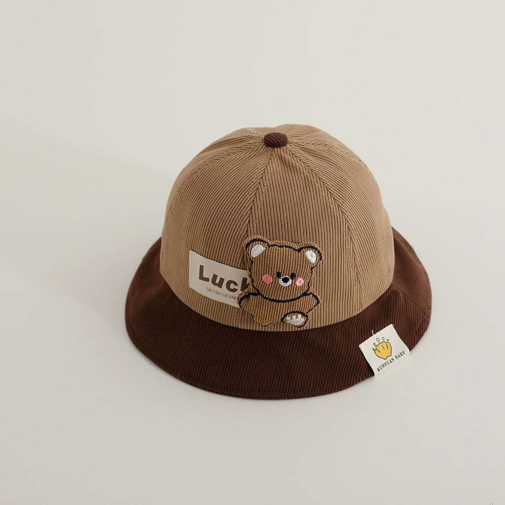 Mũ nón rộng vành có quai cho bé trai bé gái 1-3 tuổi. chu vi nón 50 cm. Mũ nón gấu, khủng long chất 