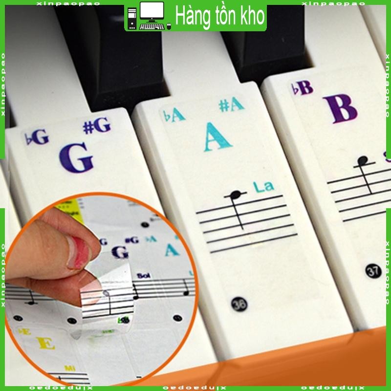Xi Piano Bàn Phím Miếng Dán Cho 88 61 49 Phím Đàn Piano Dán Chữ Cái Bàn Phím Piano