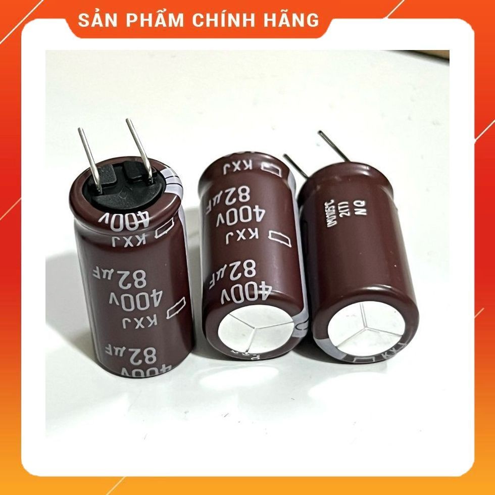 [ 2 con ] Tụ điện Nippon Chemicon 400V 82UF , 400V82UF , 82UF 400V , 82UF400V ( 16mm*31.5mm )
