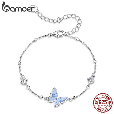 Vòng tay bạc sterling 925 hình bướm chống dị ứng, quà tặng thanh lịch cho nữ