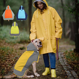 Áo mưa cho chó, Áo khoác cho chó chống nước ngoài trời, Áo khoác phản quang cho chó có mũ trùm đầu, Áo len Poncho cho chó nhẹ cho chó lớn cỡ vừa