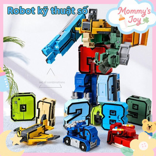 Bộ Đồ Chơi Lắp Ráp Robot Số Biến Hình 9 Số,đồ chơi lắp ráp lắp ghép robot sáng tạo nhiều hình cho bé