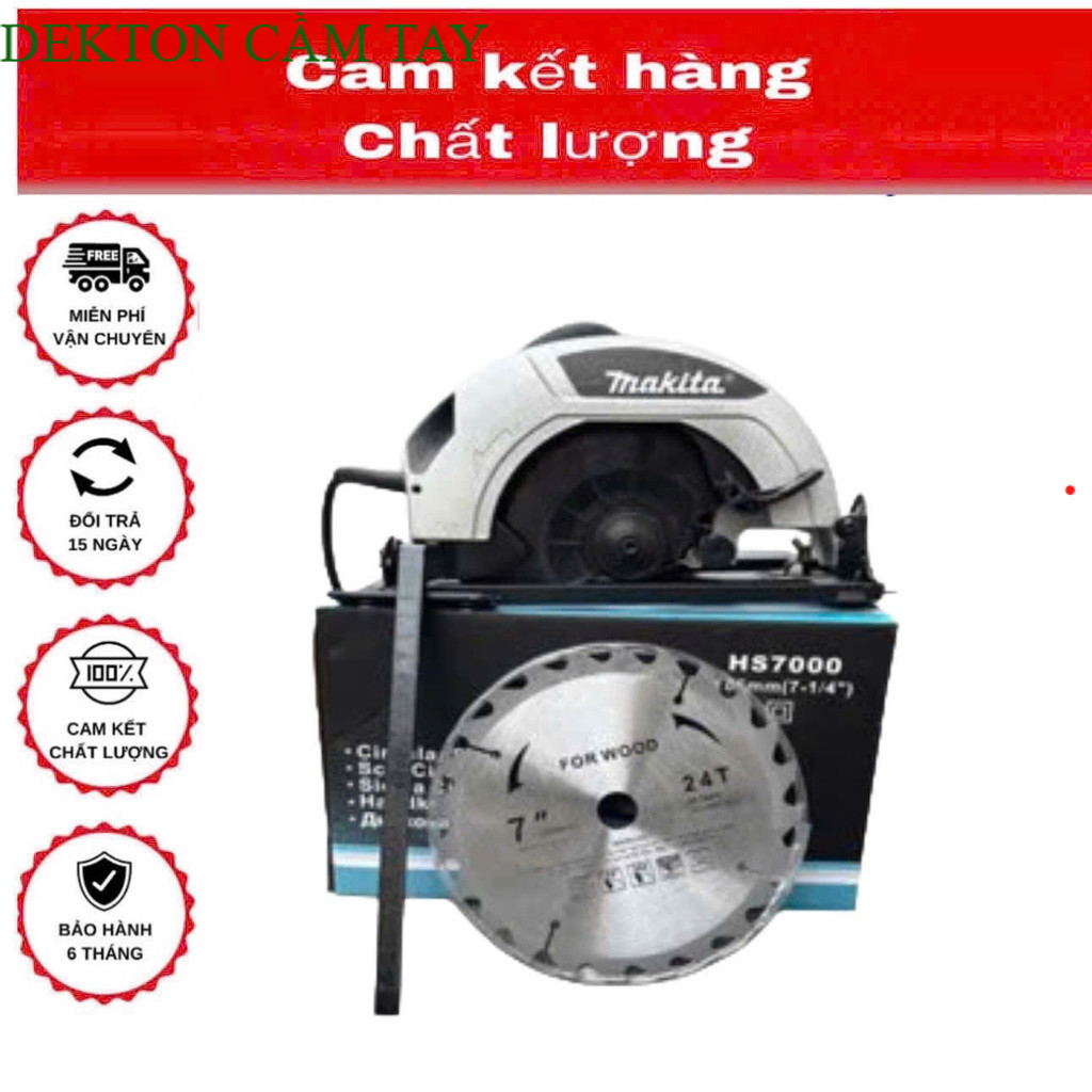 Máy cưa gỗ MAKITA  HS7000 công xuất 1900W tặng kèm lưỡi, dây đồng 100%.