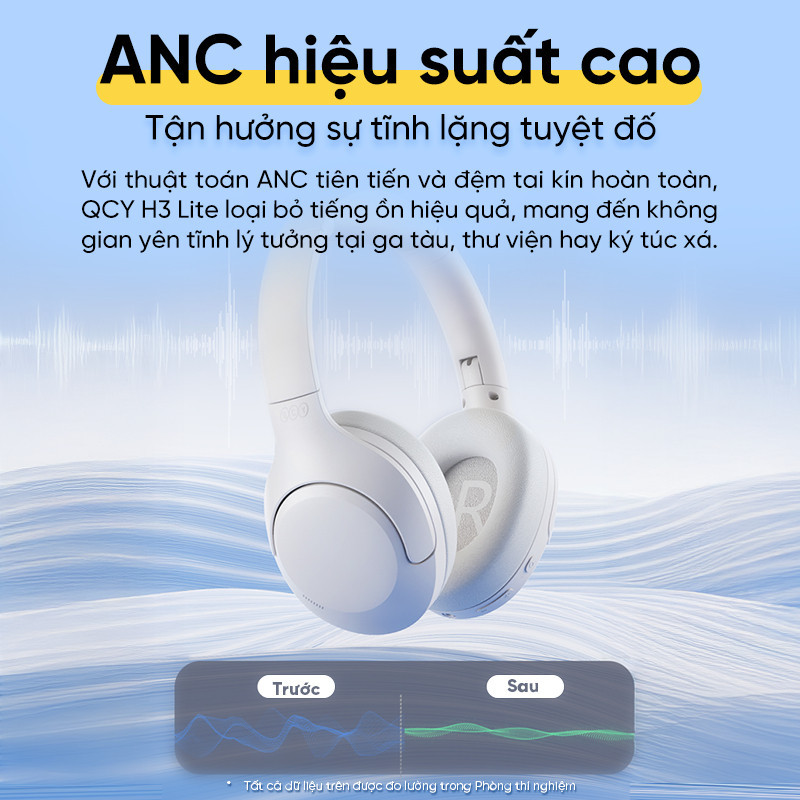 Tai Nghe Chụp Tai  QCY H3 Lite BH24H3C ANC (Bluetooth v5.3, 60H, ENC) - Bảo Hành Chính Hãng | BigBuy360 - bigbuy360.vn