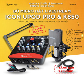 Bộ Combo Mic Thu Âm Hát Livestream Sound Card ICON UPOD PRO & Mic TAKSTAR K850 Dành Cho Điện Thoại