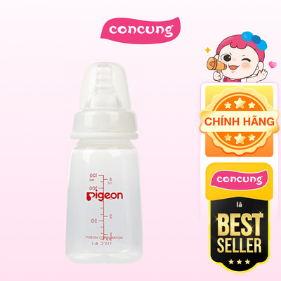 Bình sữa Pigeon nhựa PP vuông 120ml