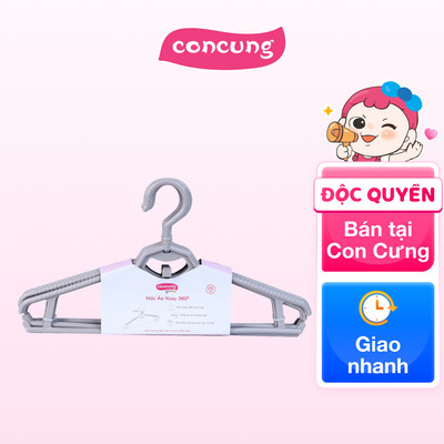 Móc áo xoay 360 độ ConCung Good  - Màu xám (5 cái/lốc)