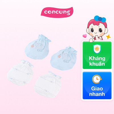 Cặp bao tay sơ sinh thun Animo HN522053 (NB,Xanh ngọc)