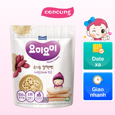 Bánh Gạo Hữu Cơ Yommy Maeil Vị Khoai Lang Và Củ Sen