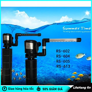 Máy Lọc Nước Bể Cá Cảnh Rs 602 603 Đa Năng 3 Trong 1: Lọc, Tạo Thác, Sủi Oxy, Dùng Cho Hồ Thủy Sinh