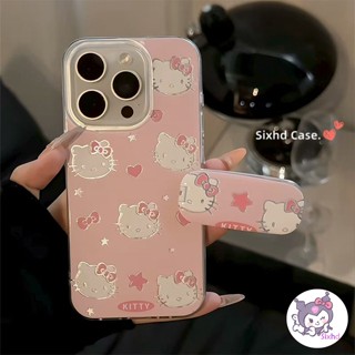  Ốp Lưng Vivo Y19s Y18 Y17s Y11 Y03T Y03 Y27s Y15s Y18s Y28 Y29 Y20s Y21s Y33s Y36 Y100 Y17 Y15 Y12 Y20i Y12s Y12A Y95 Y91C Y1s V30 Ốp Điện Thoại Dễ Thương Màu Hồng KT Cat Mirror Brackert Case 