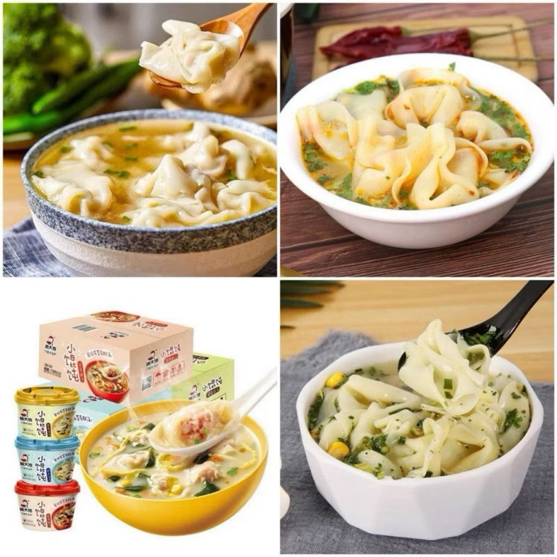 MỘT THÙNG 12 BÁT SỦI CẢO TRUNG HOA ĂN LIỀN (bát 73gr)