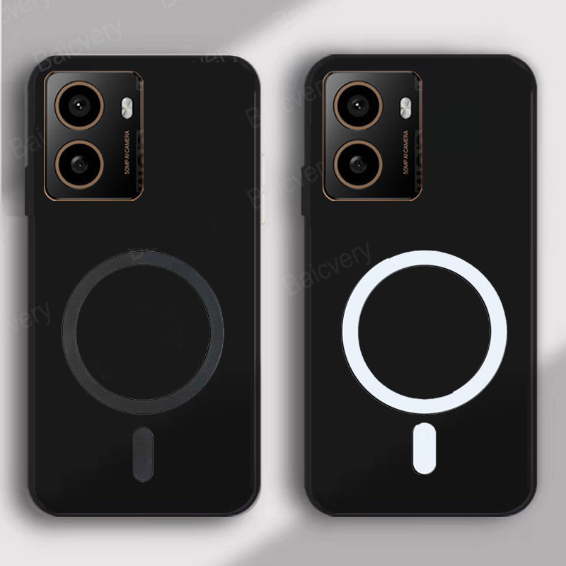 Dành cho HMD Skyline TA-1600 Ốp điện thoại bảo vệ TPU mềm màu đen có nhãn dán từ tính