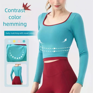  Mới Áo Tập Yoga & Gym Cho Nữ Có Miếng Lót Ngực Sấy Khô Nhanh Thích Hợp Mùa Thu Đông 